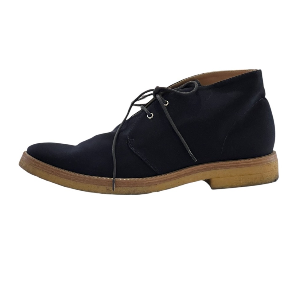 Dries Van Noten navy lace up ankle boots